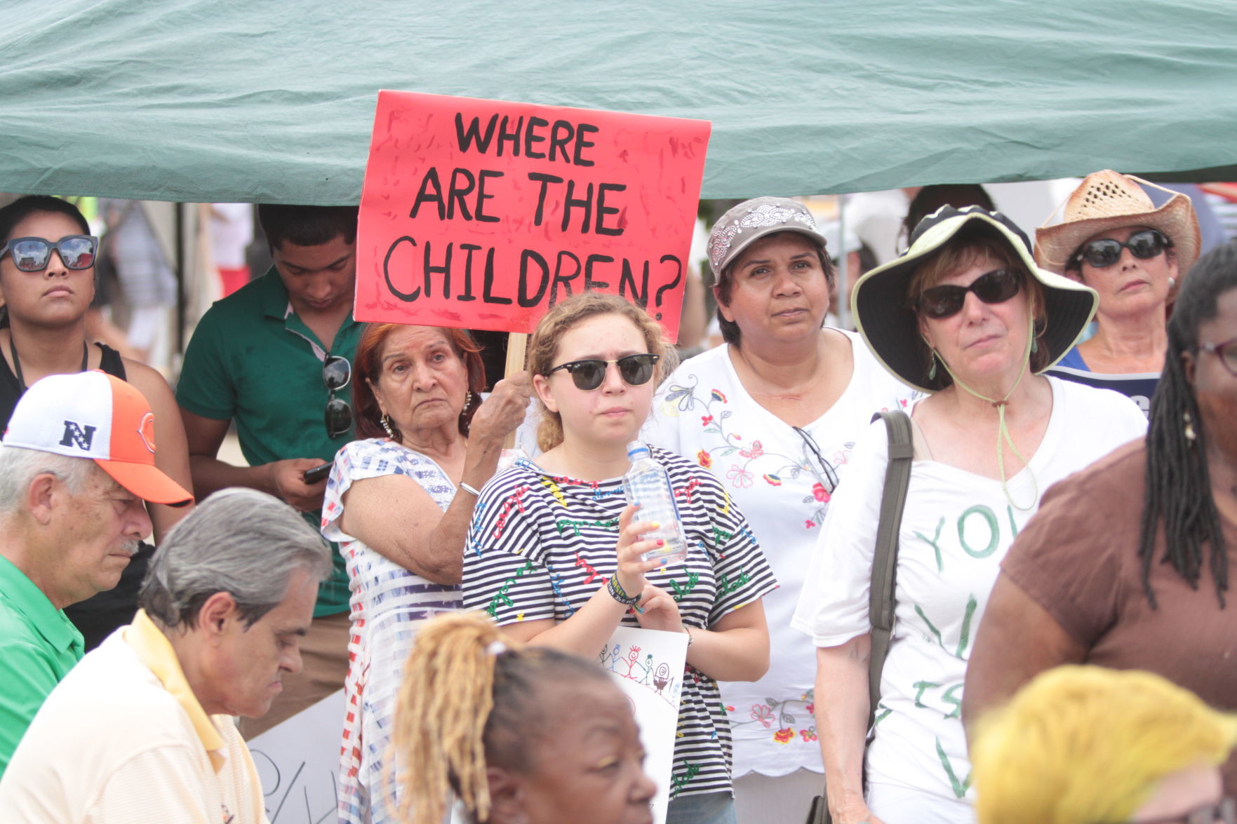 Families, activists protest Trump's immigration policies with Hammond rally